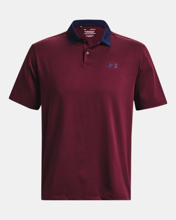 Men's UA Matchplay Stripe Polo in Red image number 4